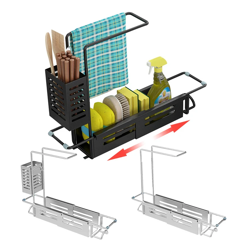 Telescopic Sink Stainless Steel Storage Rack Holder Adjustable Sink Caddy Kitchen Sink Organizer Dish Sponge Brush Holder
Telescopic Sink Stainless Steel Storage Rack Holder Adjustable Sink Caddy Kitchen Sink Organizer Dish Sponge Brush Holder