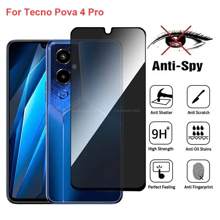 Pova 4 Pro Anti Spy Privacy Tempered Glass Protector Compatible For Tecno Pova4pro Full Cover Screen Phone Film
Pova 4 Pro Anti Spy Privacy Tempered Glass Protector Compatible For Tecno Pova4pro Full Cover Screen Phone Film
