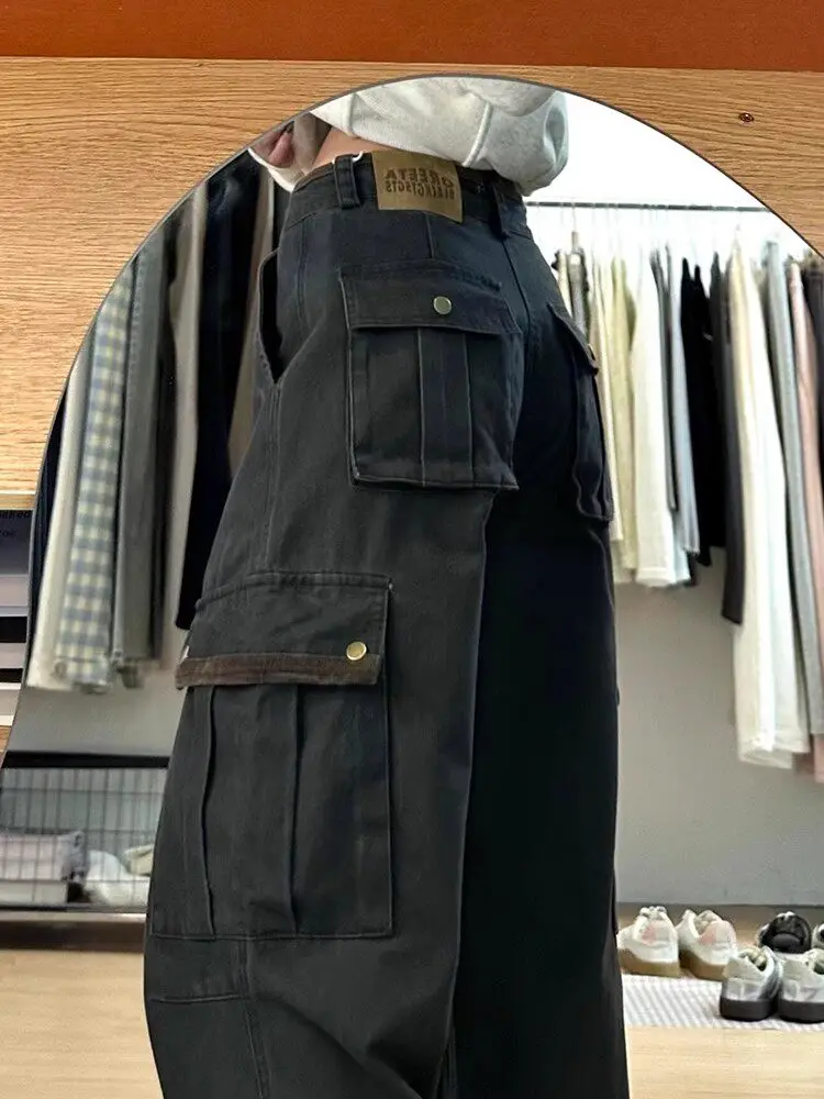 Retro American Workwear Denim Pants Men's Loose Wide Leg Trousers Spring Summer Autumn High Street Design Multi Pockets Trendy
Retro American Workwear Denim Pants Men's Loose Wide Leg Trousers Spring Summer Autumn High Street Design Multi Pockets Trendy