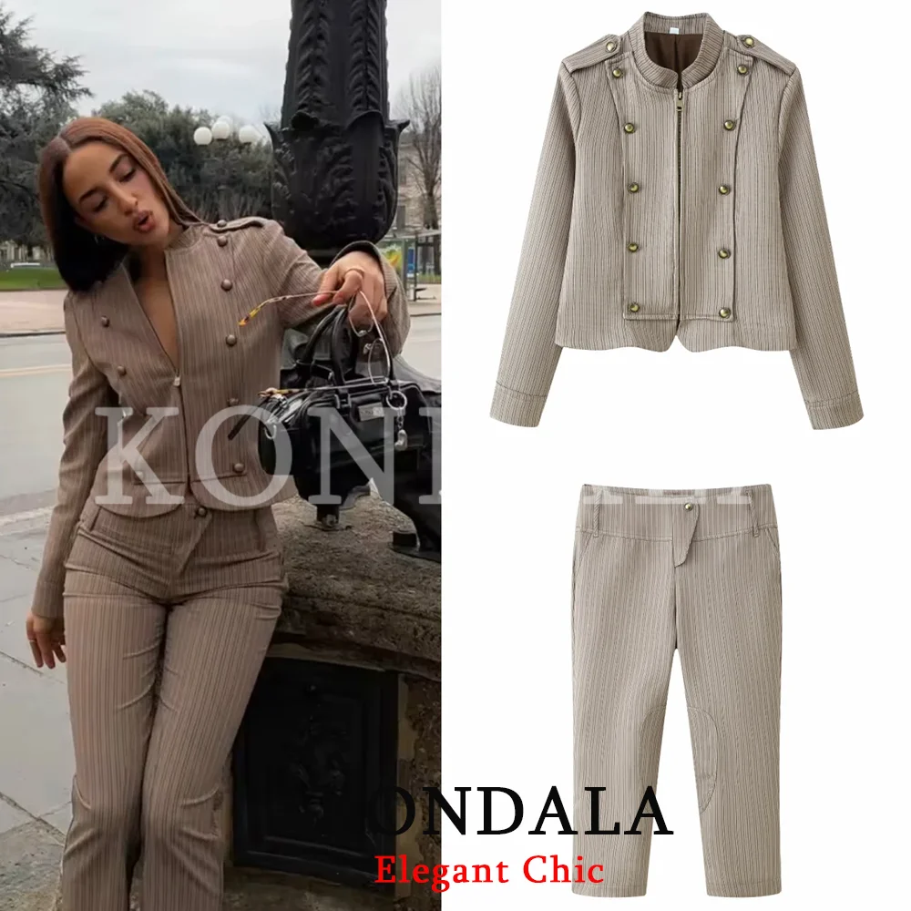 KONDALA Women High Street Trendy Slim Pants Set Pockets Jacket Straight-leg Pants New Fashion 2026 Spring Summer Office Lady Set
KONDALA Women High Street Trendy Slim Pants Set Pockets Jacket Straight-leg Pants New Fashion 2026 Spring Summer Office Lady Set