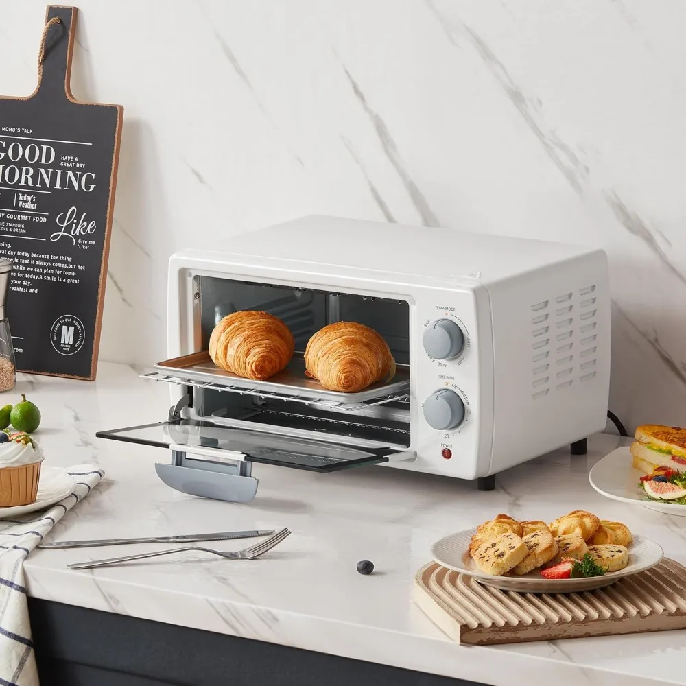 Countertop Oven, Small Toaster Oven Combo 4 slice, Mini Oven for 9" Pizza, Bake, Broil, 950W, White
Countertop Oven, Small Toaster Oven Combo 4 slice, Mini Oven for 9" Pizza, Bake, Broil, 950W, White