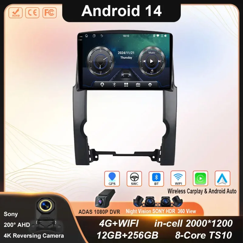 Car Radio For Kia Sorento 2009 - 2012 Android Auto Multimedia Player GPS Navigation Stereo Head Unit 5G WIFI QLED BT No 2din DVD
Car Radio For Kia Sorento 2009 - 2012 Android Auto Multimedia Player GPS Navigation Stereo Head Unit 5G WIFI QLED BT No 2din DVD