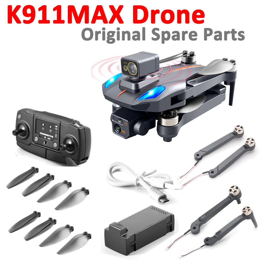 K911 MAX GPS Drone Original Spare Part Propeller Blade Wing Controller Motor Arm Battery USB Charger Obstacle Avoidance etc.
K911 MAX GPS Drone Original Spare Part Propeller Blade Wing Controller Motor Arm Battery USB Charger Obstacle Avoidance etc.