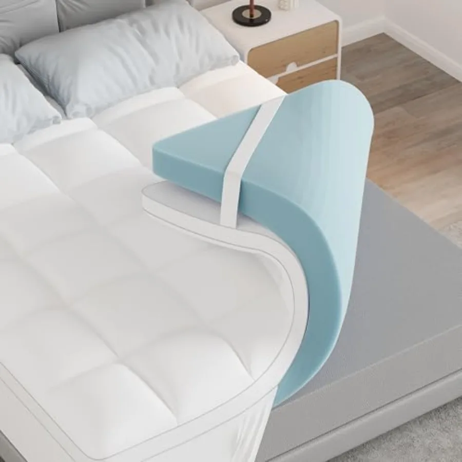 Dual Layer 4.5 Inch Memory Foam Mattress Topper 2.5 Inch Cooling Memory Foam 2 Inch Thick Pillow Top Mattress Pad Cover for Har
Dual Layer 4.5 Inch Memory Foam Mattress Topper 2.5 Inch Cooling Memory Foam 2 Inch Thick Pillow Top Mattress Pad Cover for Har