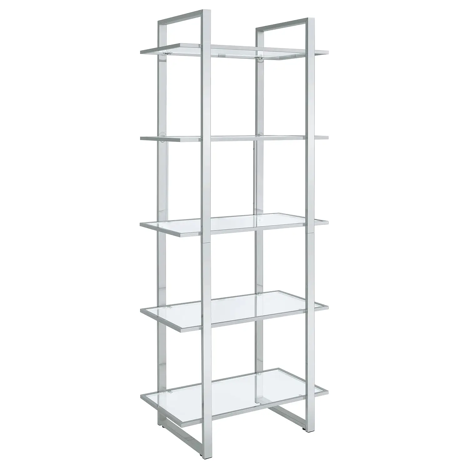#5-Shelf Metal & Glass Bookshelf Tempered Glass Contemporary Living Room Home Office 79-Inch Chrome, Customized
#5-Shelf Metal & Glass Bookshelf Tempered Glass Contemporary Living Room Home Office 79-Inch Chrome, Customized