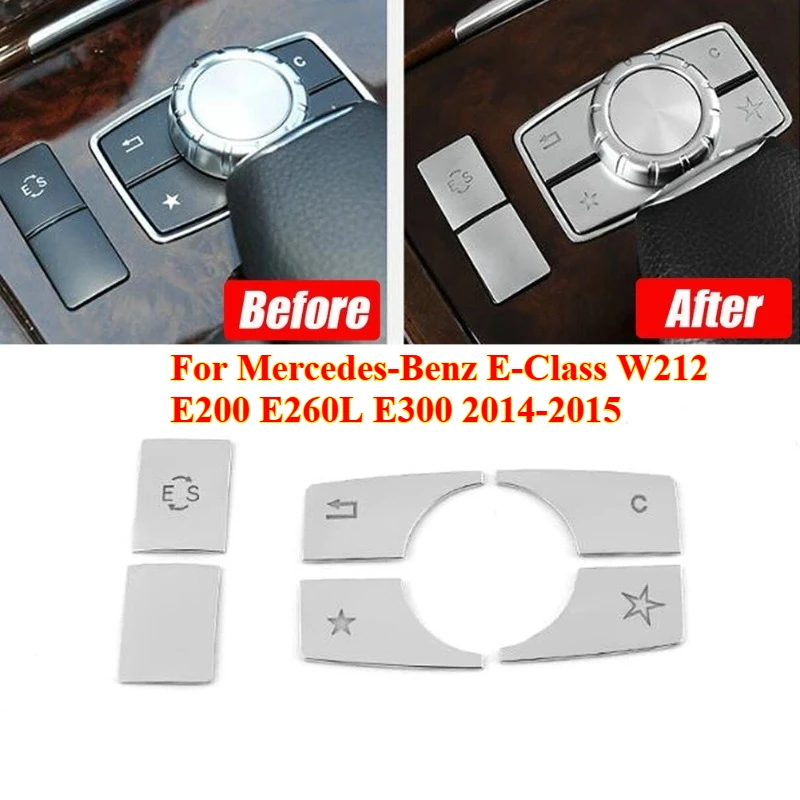 6PCS for Mercedes-Benz E-Class W212 E200 E260L E300 14-15 Car Center Console Multimedia Button Cover Interior Replacement Parts
6PCS for Mercedes-Benz E-Class W212 E200 E260L E300 14-15 Car Center Console Multimedia Button Cover Interior Replacement Parts
