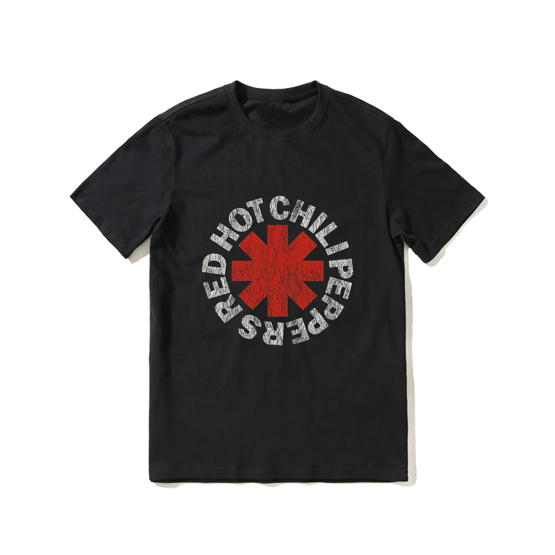 2025 Hot Sale Summer 100% Cotton Red Hot Chili Pepper Distressed Logo Black T Shirt Men Cool Tee Hip Hop Streetwear T-shirt
2025 Hot Sale Summer 100% Cotton Red Hot Chili Pepper Distressed Logo Black T Shirt Men Cool Tee Hip Hop Streetwear T-shirt