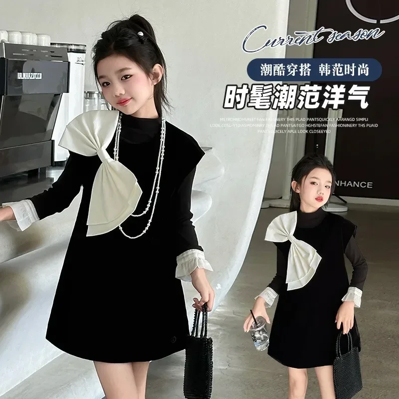 Girls Bow Dress Two-piece Set 2025 Spring and Autumn New Children's Sweet Temperament Dress Set
Girls Bow Dress Two-piece Set 2025 Spring and Autumn New Children's Sweet Temperament Dress Set