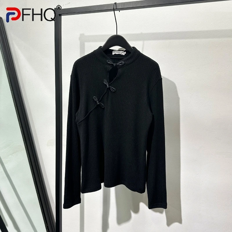 PFHQ Men's Chinese Buckle Round Neck Slim Fit Knitted Shirt Popular Elastic Solid Color Original Comfortable Tops Spring 21Z3722
PFHQ Men's Chinese Buckle Round Neck Slim Fit Knitted Shirt Popular Elastic Solid Color Original Comfortable Tops Spring 21Z3722