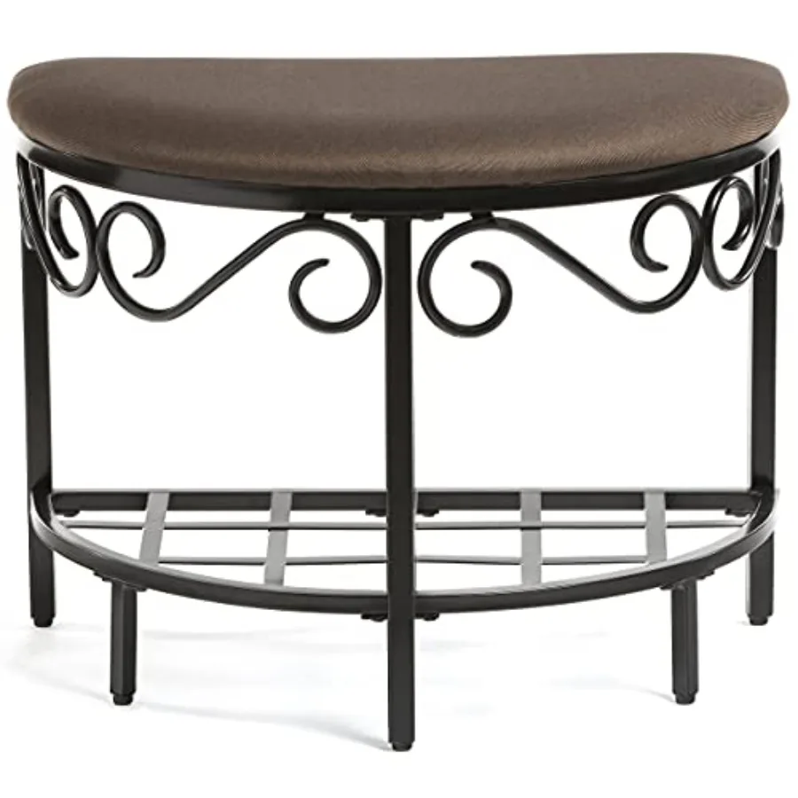 Half Moon Shoe Bench - Vanity Seat/Dressing Stool/Makeup Chair - Mocha Brown
Half Moon Shoe Bench - Vanity Seat/Dressing Stool/Makeup Chair - Mocha Brown