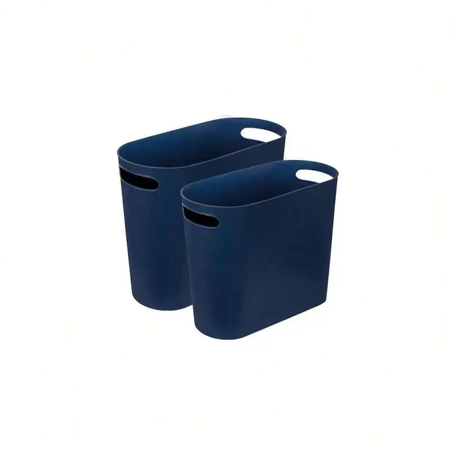 Slim Plastic Trash Can With Handles 3.5 Gallon Waste Bin For Bathroom Bedroom Kitchen Office 2 Pack Blue
Slim Plastic Trash Can With Handles 3.5 Gallon Waste Bin For Bathroom Bedroom Kitchen Office 2 Pack Blue