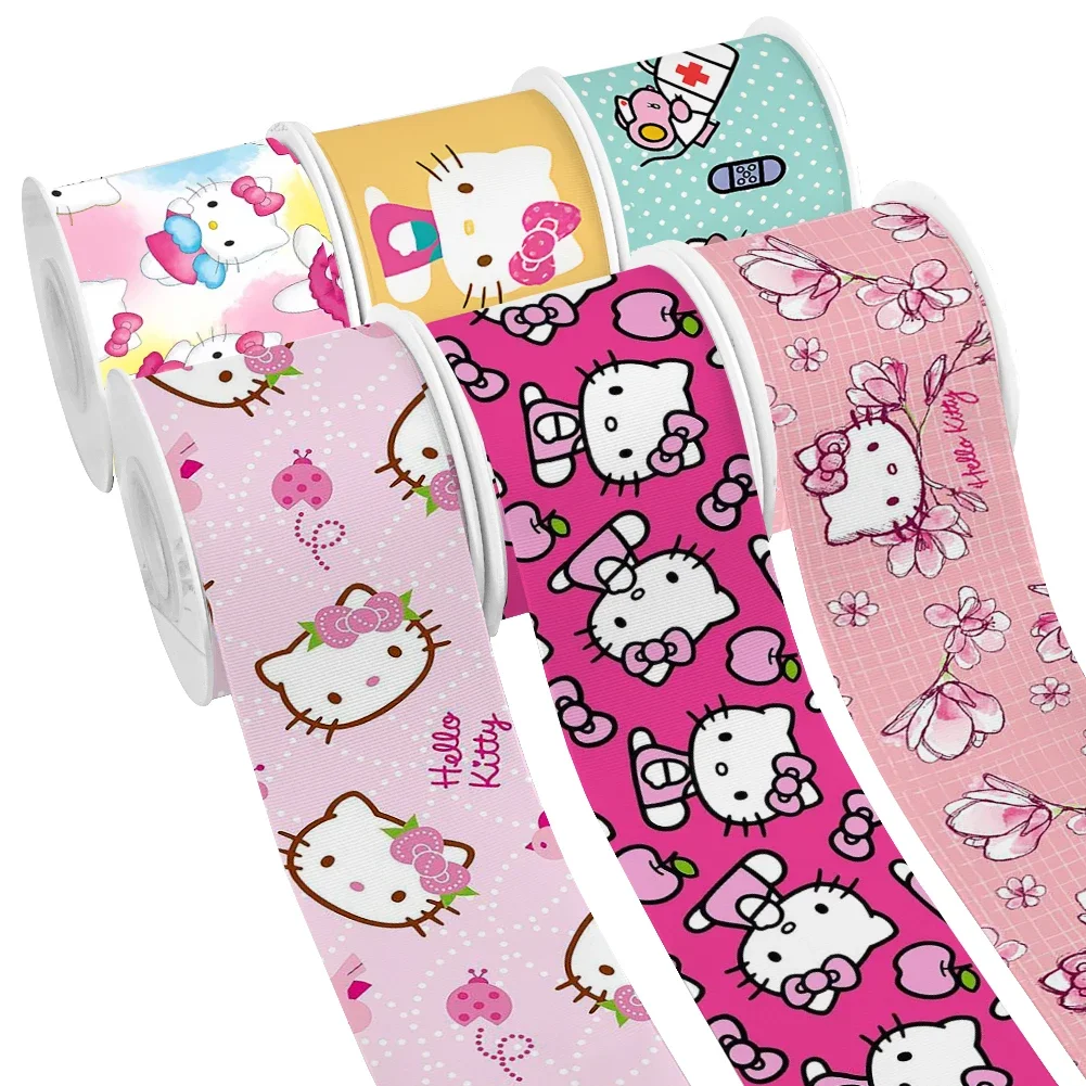 Sanrio Cartoon Hello Kitty Design Printed Grosgrain Satin Ribbon for Gift Wrapping Hair Bow 50 Yards
Sanrio Cartoon Hello Kitty Design Printed Grosgrain Satin Ribbon for Gift Wrapping Hair Bow 50 Yards