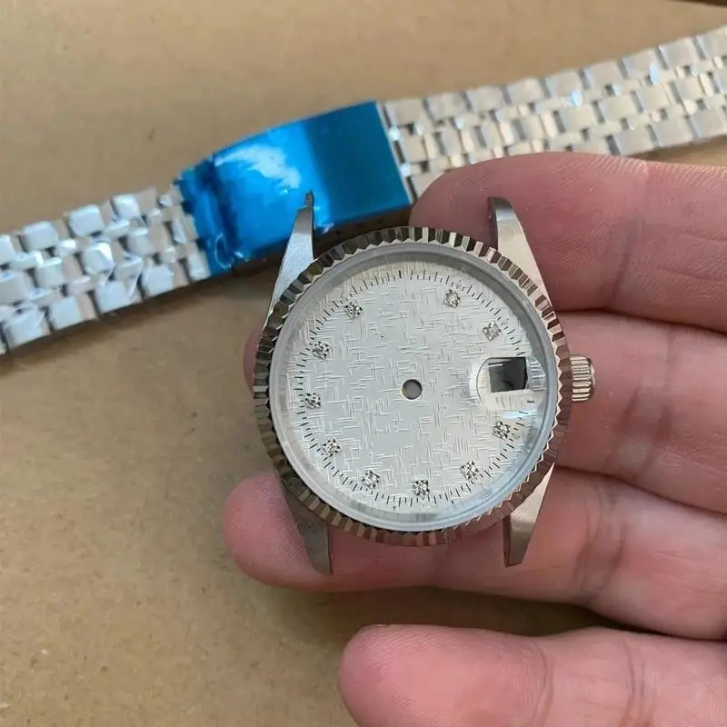 New 34mm Watch Case /Dial/ Hands/Bracelet Set 74033 Shell for 2824 2836 2846 8200 Movement Sapphire Stainless Steel Calendar
New 34mm Watch Case /Dial/ Hands/Bracelet Set 74033 Shell for 2824 2836 2846 8200 Movement Sapphire Stainless Steel Calendar