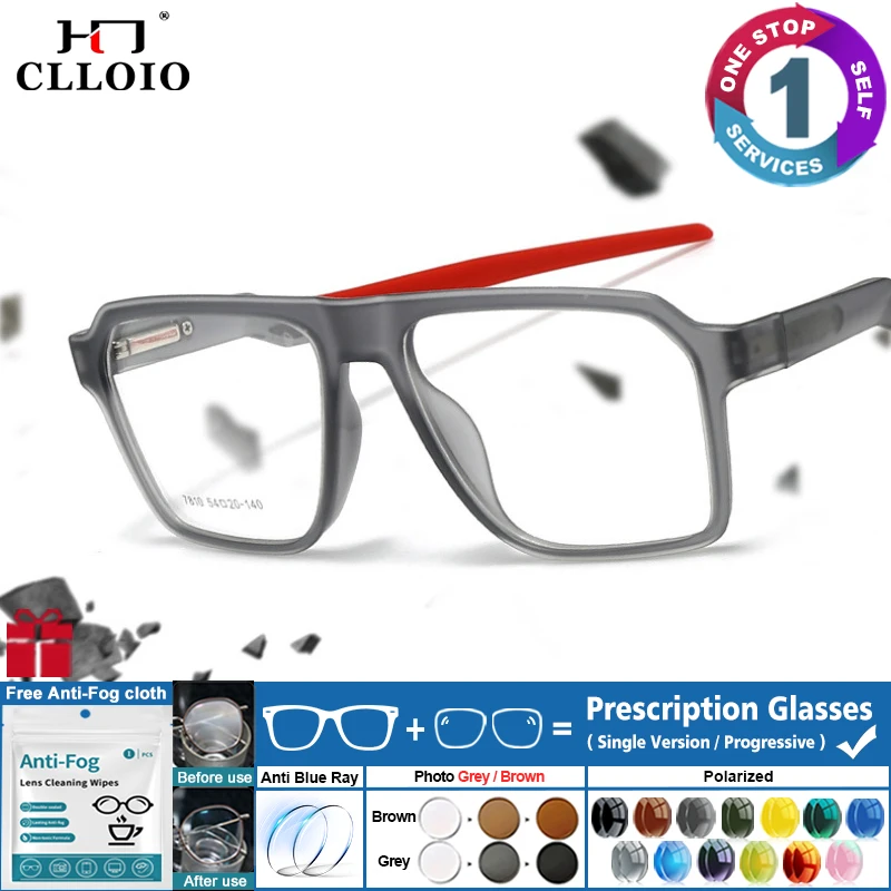 CLLOIO Ultralight Crash Square Large Prescription Glasses Men Trendy Cool Driving Riding Sports Myopia Photochromic Sunglasses
CLLOIO Ultralight Crash Square Large Prescription Glasses Men Trendy Cool Driving Riding Sports Myopia Photochromic Sunglasses