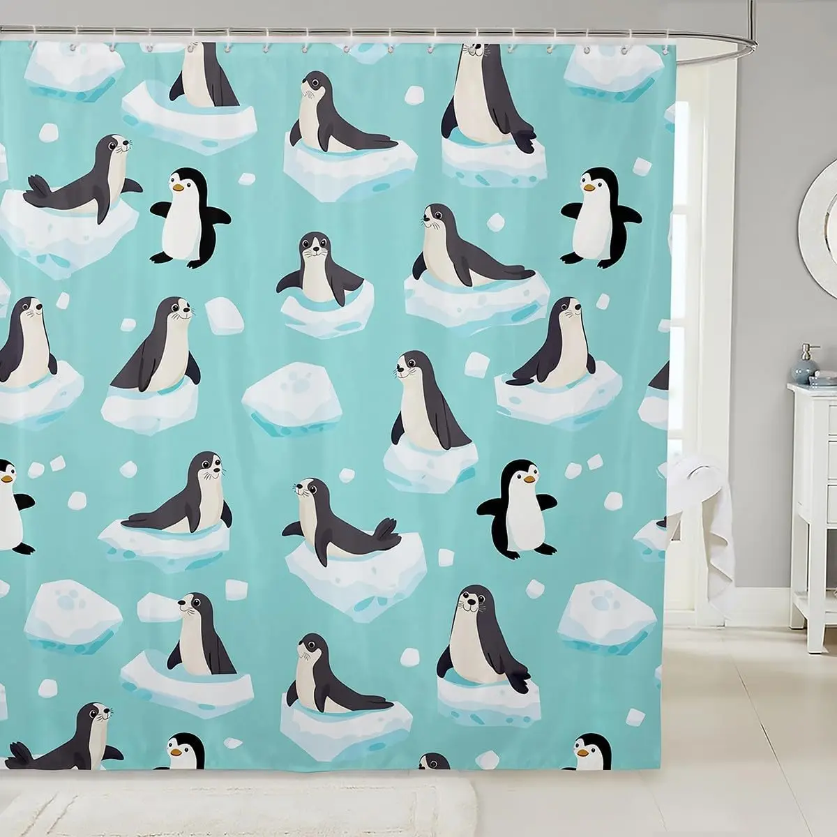 Cute Penguins Shower Curtain Waterproof Bath Decoration Funny Marine Life Bathroom Wall Tapestry Polyester Shower Curtain
Cute Penguins Shower Curtain Waterproof Bath Decoration Funny Marine Life Bathroom Wall Tapestry Polyester Shower Curtain