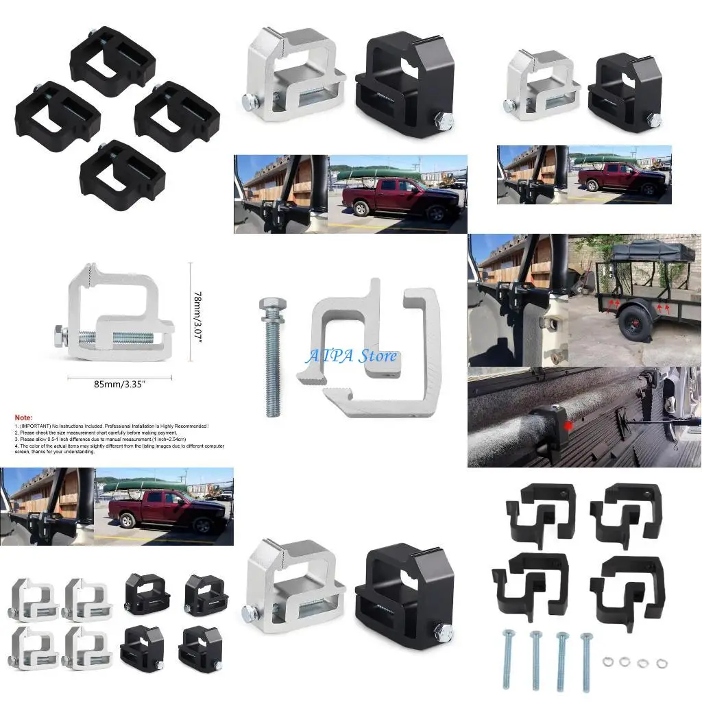 U13C 4Pcs Truck Cap Campers Shells Mounting Clamps Heavy Duty Aluminum Clamp for Pick-up Truck Models Truck Bed
U13C 4Pcs Truck Cap Campers Shells Mounting Clamps Heavy Duty Aluminum Clamp for Pick-up Truck Models Truck Bed