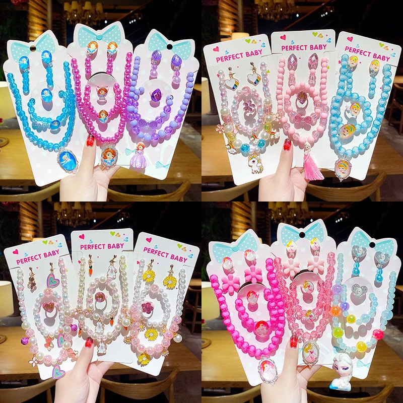 Disney Frozen Princess Elsa Necklace Finger Ring Bracelet Set Ainme Kawaii For Girls Jewelry Accessories Cosplay Birthday Gifts
Disney Frozen Princess Elsa Necklace Finger Ring Bracelet Set Ainme Kawaii For Girls Jewelry Accessories Cosplay Birthday Gifts