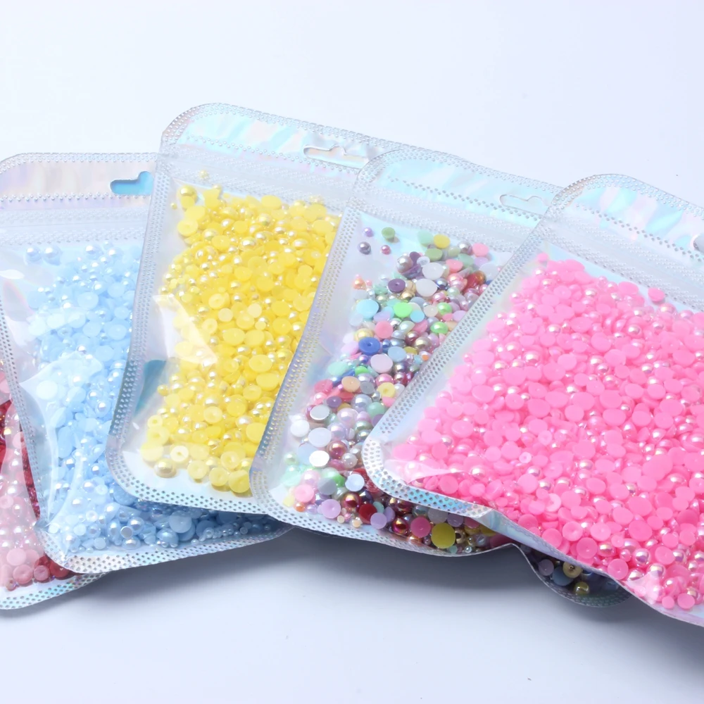 New Design 2-6mm Mix Size Many Color Glue On Resin Half Round Flatback Beads For Clothes Dresses DIY Crafts Scrapbook Decoration
New Design 2-6mm Mix Size Many Color Glue On Resin Half Round Flatback Beads For Clothes Dresses DIY Crafts Scrapbook Decoration