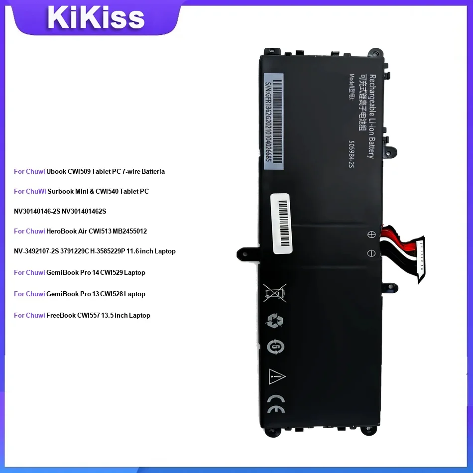 Аккумулятор для ноутбуков Chuwi Ubook CWI509 Mini, CWI540 Air, CWI513 Pro 14/13, CWI557 13.5 дюймов, CWI529, CWI528
Аккумулятор для ноутбуков Chuwi Ubook CWI509 Mini, CWI540 Air, CWI513 Pro 14/13, CWI557 13.5 дюймов, CWI529, CWI528