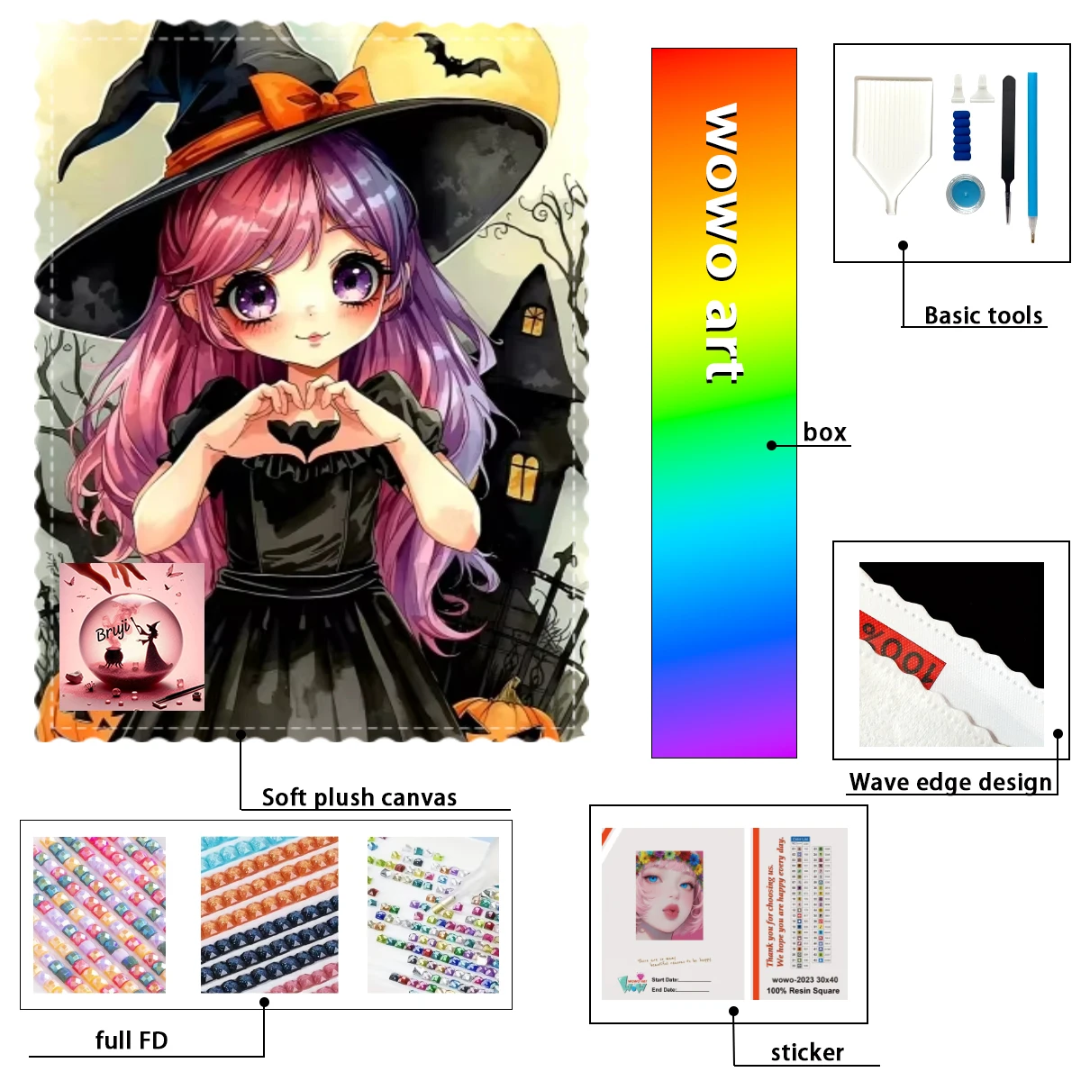 【Bruji_ Diamond Art】Bruja de corazón amable Crystal AB Rhinestone FD Rhinestone Perfect Resin Diamond
【Bruji_ Diamond Art】Bruja de corazón amable Crystal AB Rhinestone FD Rhinestone Perfect Resin Diamond