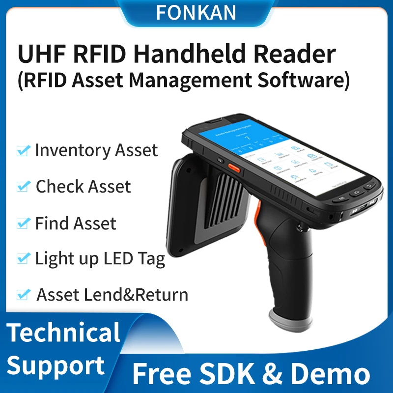 860mhz 960mhz UHF RFID Handheld Reader with Asset Management Software RFID UHF Android System PDA Reader For Asset Management
860mhz 960mhz UHF RFID Handheld Reader with Asset Management Software RFID UHF Android System PDA Reader For Asset Management