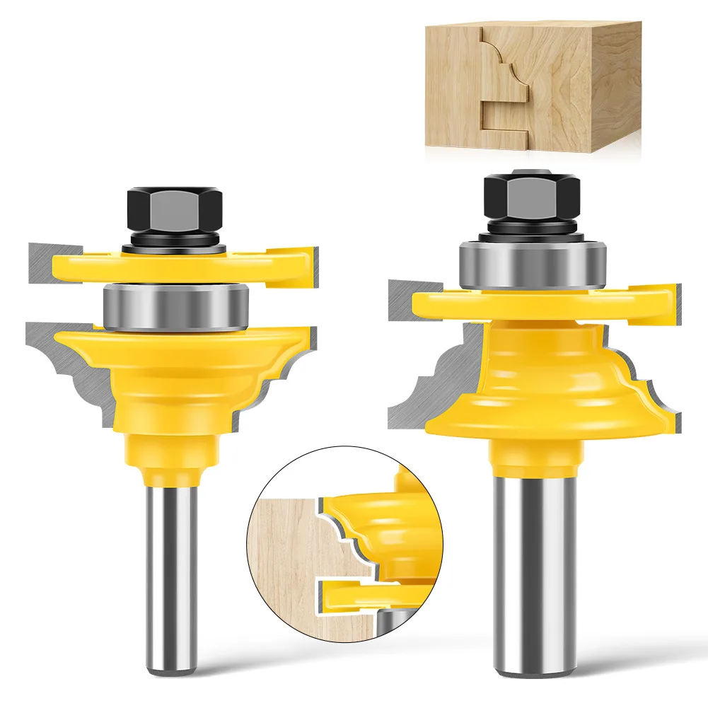 2PC/Set 1/2" 12.7MM 12MM Shank Milling Cutter Wood Carving Woodwork Door Round Corner Rail Stile Router Bit Tenon Milling Cutter
2PC/Set 1/2" 12.7MM 12MM Shank Milling Cutter Wood Carving Woodwork Door Round Corner Rail Stile Router Bit Tenon Milling Cutter