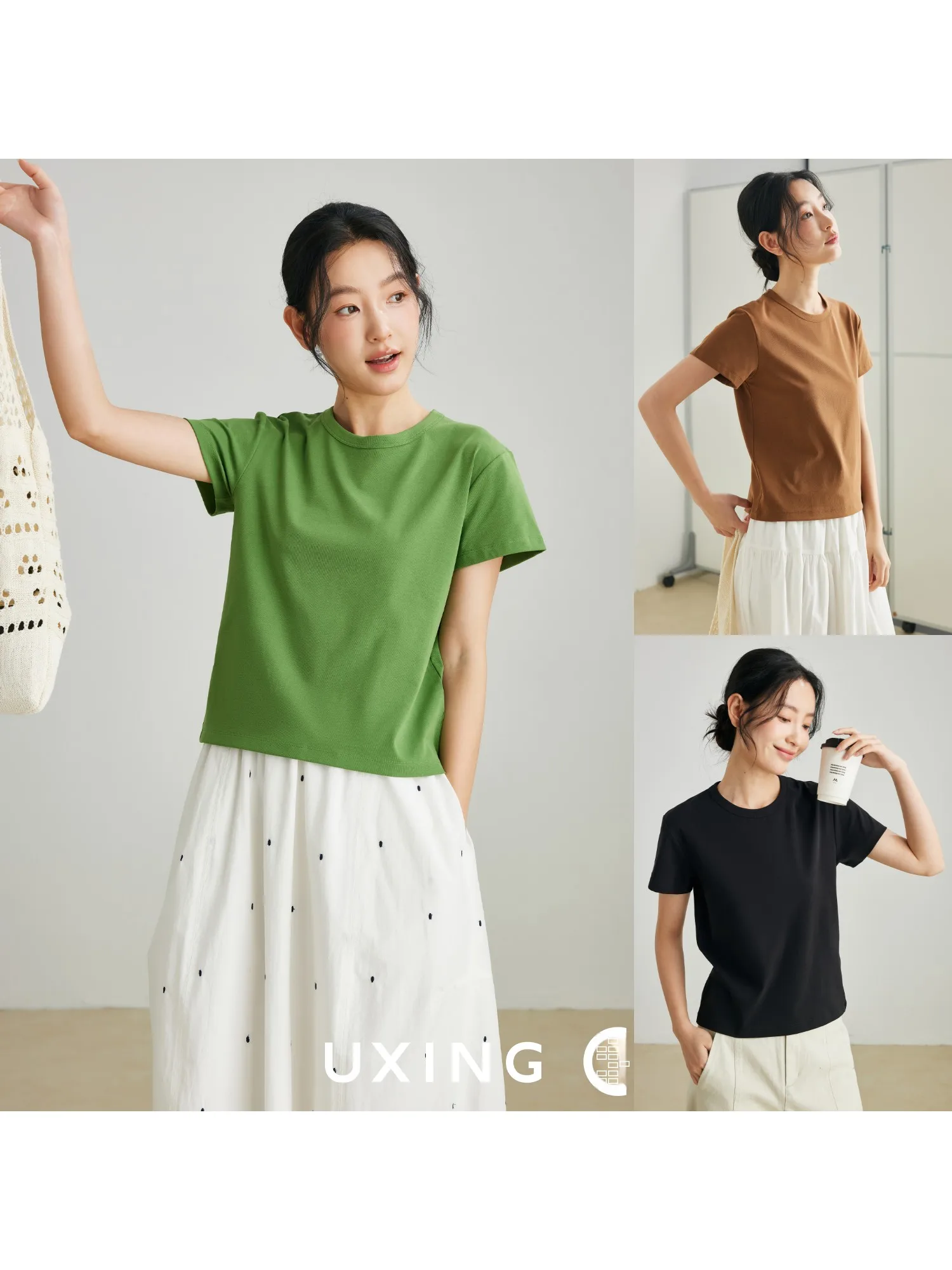 Slimming Loose Fit round Ne ort Sve T-irt Women's Faion Casual Sle Spring New Arrival Cotton Blend Comfortable
Slimming Loose Fit round Ne ort Sve T-irt Women's Faion Casual Sle Spring New Arrival Cotton Blend Comfortable