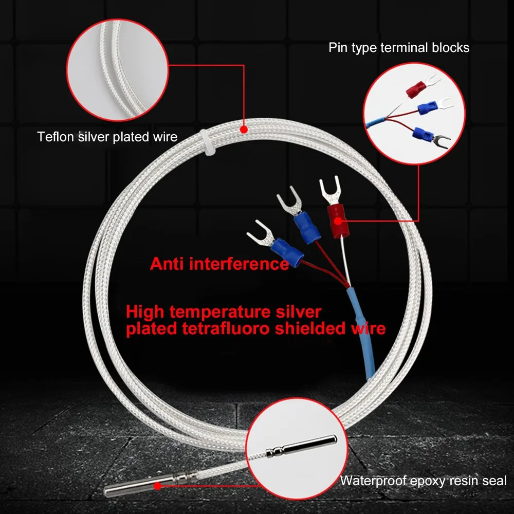 Датчик температуры Pt100, 3 метра, 3-проводная термопара из нержавеющей стали типа K, термисторный зонд с быстрым откликом, простая установка
Датчик температуры Pt100, 3 метра, 3-проводная термопара из нержавеющей стали типа K, термисторный зонд с быстрым откликом, простая установка