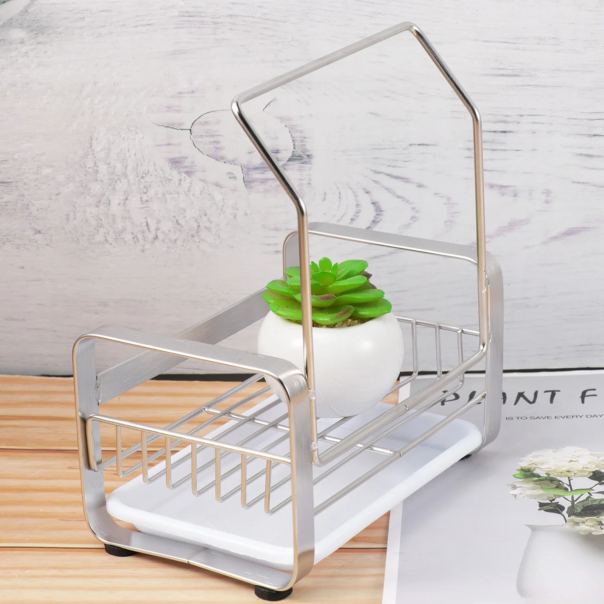 Stainless Steel Sink Drain Rack Kitchen Storage Organizer Dual Used countertop shelf for sponges dishcloths small items quick
Stainless Steel Sink Drain Rack Kitchen Storage Organizer Dual Used countertop shelf for sponges dishcloths small items quick