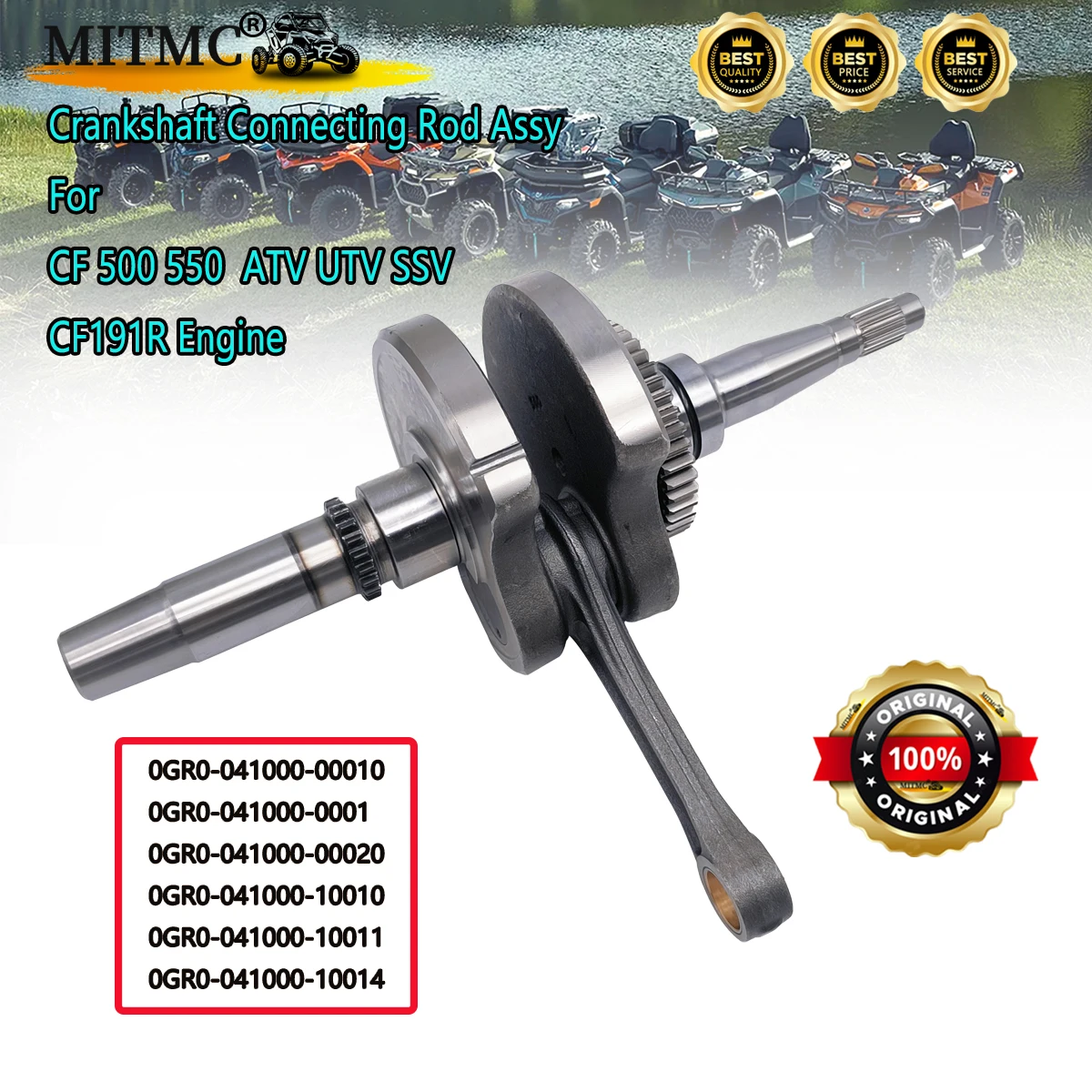 Crankshaft Connecting Rod Assy For CF 500 550 ATV UTV SSV CF191R Engine 0GR0-041000-00010 Zforce Uforce Engine Accessories
Crankshaft Connecting Rod Assy For CF 500 550 ATV UTV SSV CF191R Engine 0GR0-041000-00010 Zforce Uforce Engine Accessories