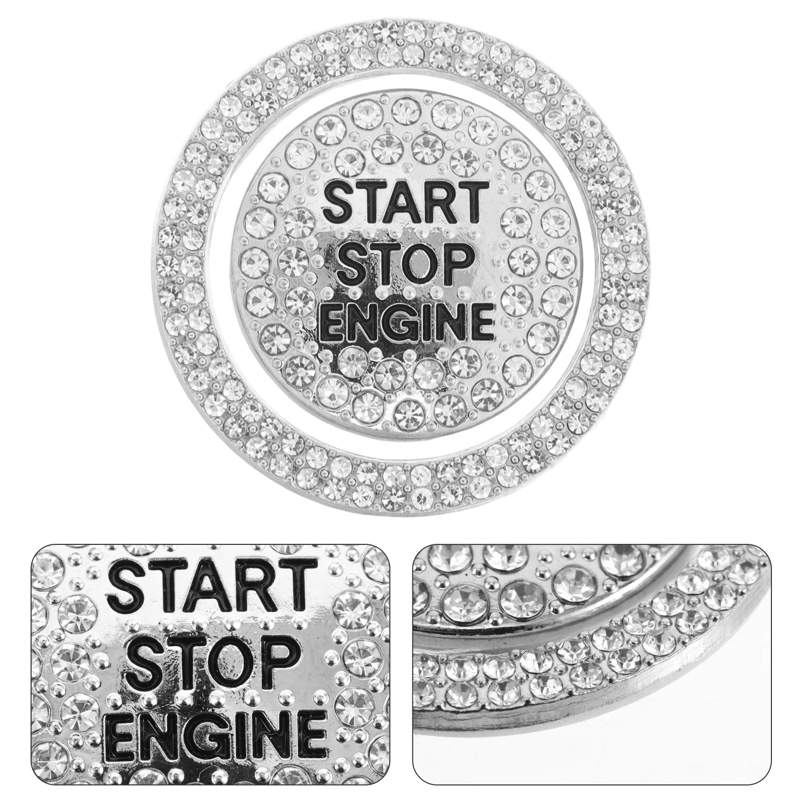 Universal Car Engine Start Button Cover Rhinestone Decor Push Button Protector Scratch Resistant Stylish Car Interior
Universal Car Engine Start Button Cover Rhinestone Decor Push Button Protector Scratch Resistant Stylish Car Interior