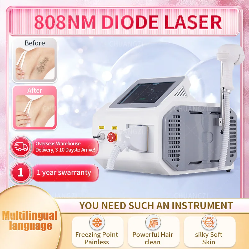New 3000W 808 Diode Laser Hair Removal Machine 3 Wavelength Ice Titanium Body Painless Physical Body Care Depilation Maker Salon
New 3000W 808 Diode Laser Hair Removal Machine 3 Wavelength Ice Titanium Body Painless Physical Body Care Depilation Maker Salon