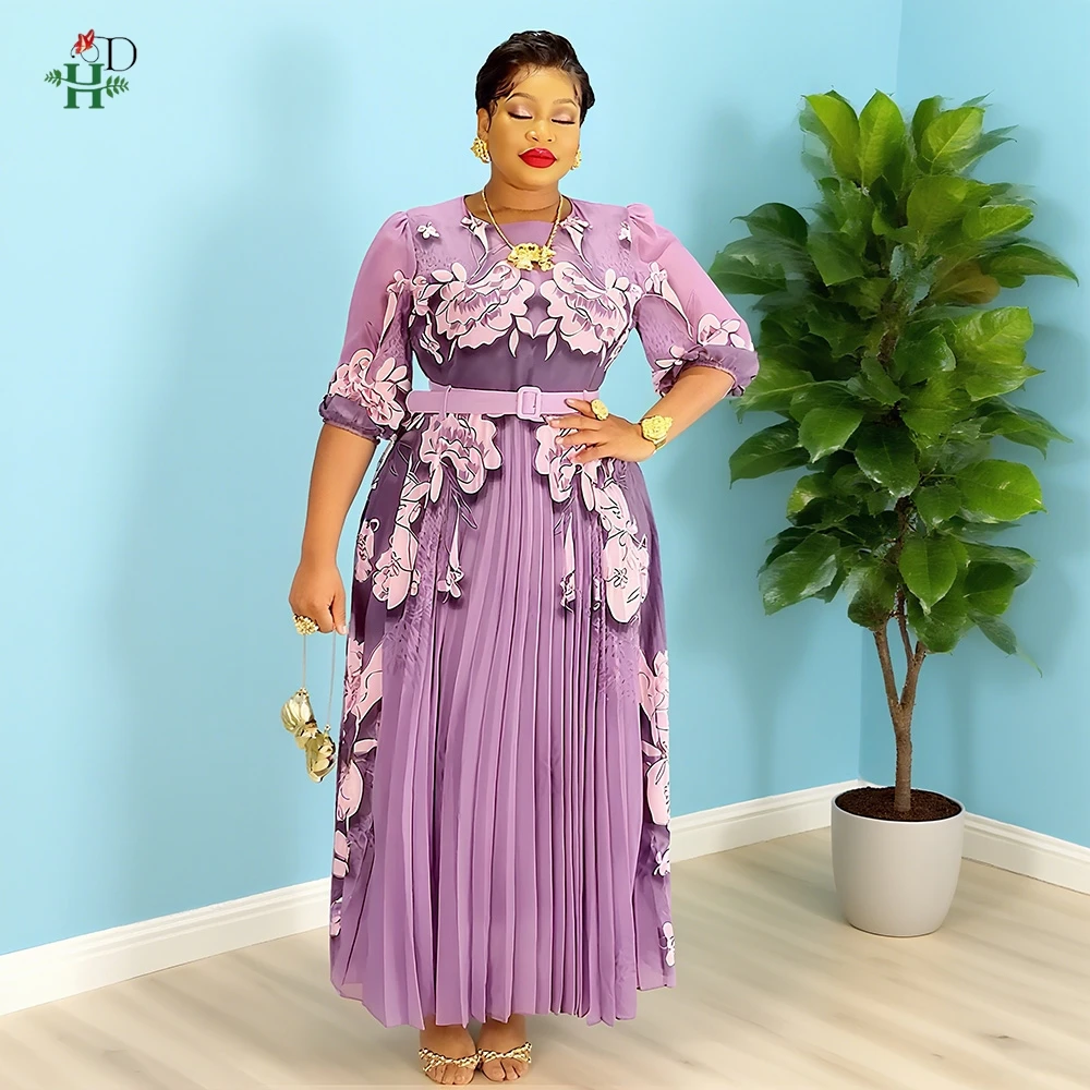 African Dresses For Women 2025 New Flower Fashion Summer Dress Pleated Skirt Plus Size Wedding Maxi Gown Elegant Chiffon Clothes
African Dresses For Women 2025 New Flower Fashion Summer Dress Pleated Skirt Plus Size Wedding Maxi Gown Elegant Chiffon Clothes