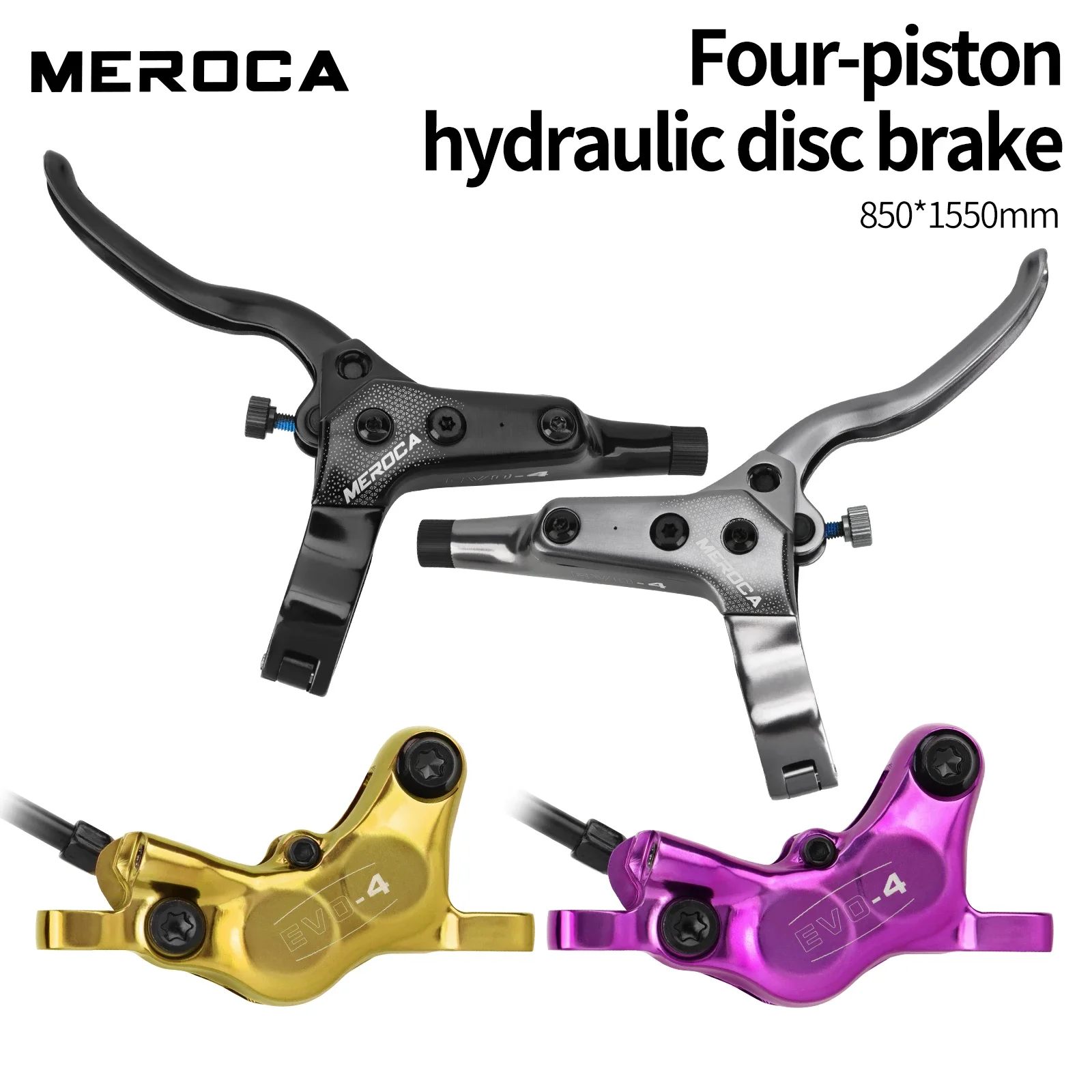 MEROCA MTB4 piston oil brake split front and rear brake 850mm/1550mm CNC forged bicycle hydraulic disc brake
MEROCA MTB4 piston oil brake split front and rear brake 850mm/1550mm CNC forged bicycle hydraulic disc brake