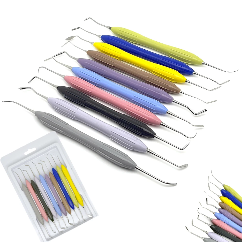 10pcs Dental Composite Resin Filling Spatula Set Silicone Handle Dentist Tool Kit for Repair & Restoration
10pcs Dental Composite Resin Filling Spatula Set Silicone Handle Dentist Tool Kit for Repair & Restoration
