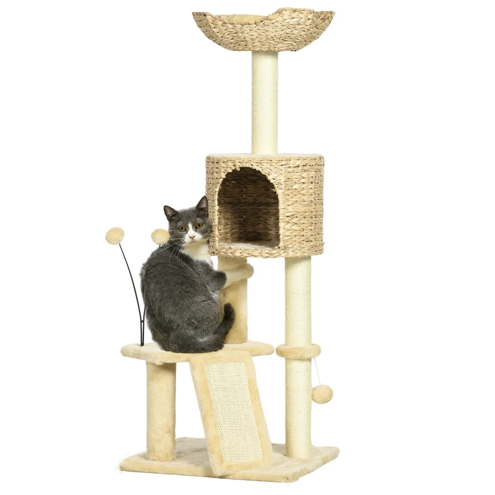 45" Cat Tree for Indoor Cats, Cat Tree Tower with Scratching Posts, Ramp, Condo, Toy Balls, Platforms, Bed, Ramp, Pet Furniture
45" Cat Tree for Indoor Cats, Cat Tree Tower with Scratching Posts, Ramp, Condo, Toy Balls, Platforms, Bed, Ramp, Pet Furniture
