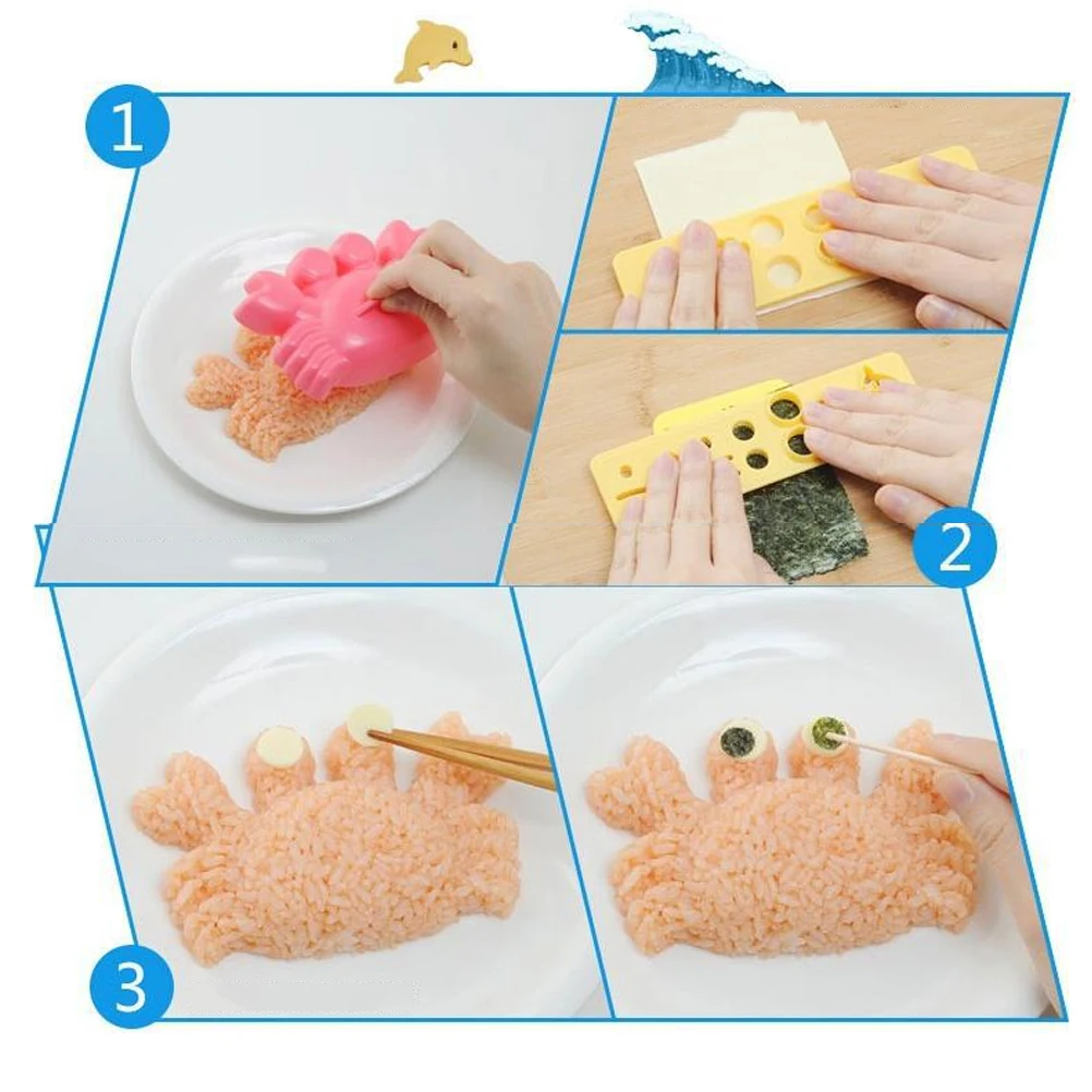 5 Pcs Animal Shaped Rice Ball Mold Cartoon Onigiri Maker Sushi Mold Seaweed Reusable Baking Tools Kitchen Accessories
5 Pcs Animal Shaped Rice Ball Mold Cartoon Onigiri Maker Sushi Mold Seaweed Reusable Baking Tools Kitchen Accessories