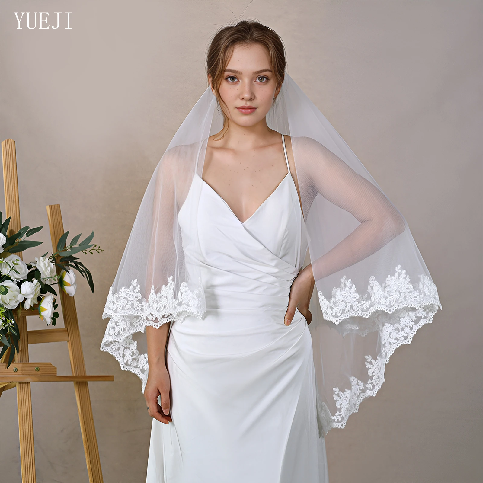 YUEJI Simple White Veil 2 Layer Lace Edge Blush Short Fingertip Length Bridal Wedding Veil Accessories YJ79
YUEJI Simple White Veil 2 Layer Lace Edge Blush Short Fingertip Length Bridal Wedding Veil Accessories YJ79