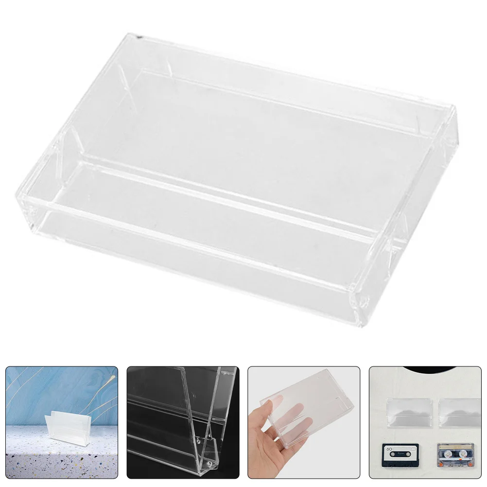 4Pcs Retro Cassette Tape Holder Clear Plastic Organizer Storage Box Music Tape Case Display Rack for Audio Collection 
4Pcs Retro Cassette Tape Holder Clear Plastic Organizer Storage Box Music Tape Case Display Rack for Audio Collection