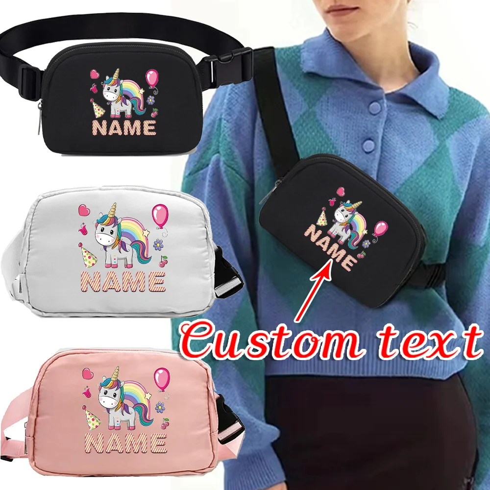 Personalized Customization Name Women's Waist Bag Zipper Belt Adjustable Outdoor Sports Crossbody Bag Casual Travel Belt Bag
Personalized Customization Name Women's Waist Bag Zipper Belt Adjustable Outdoor Sports Crossbody Bag Casual Travel Belt Bag