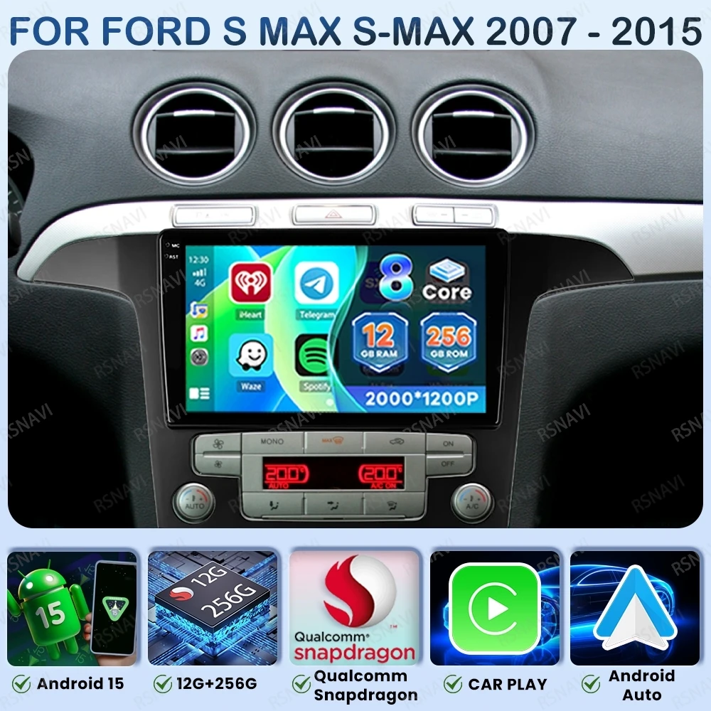 Автомобильный радиоприемник Android 15 для Ford S Max S-MAX 2007-2015 BT 2DIN DSP Qualcomm GPS 4G LTE 5G WIFI Wireless Carplay Auto Autoradio
Автомобильный радиоприемник Android 15 для Ford S Max S-MAX 2007-2015 BT 2DIN DSP Qualcomm GPS 4G LTE 5G WIFI Wireless Carplay Auto Autoradio