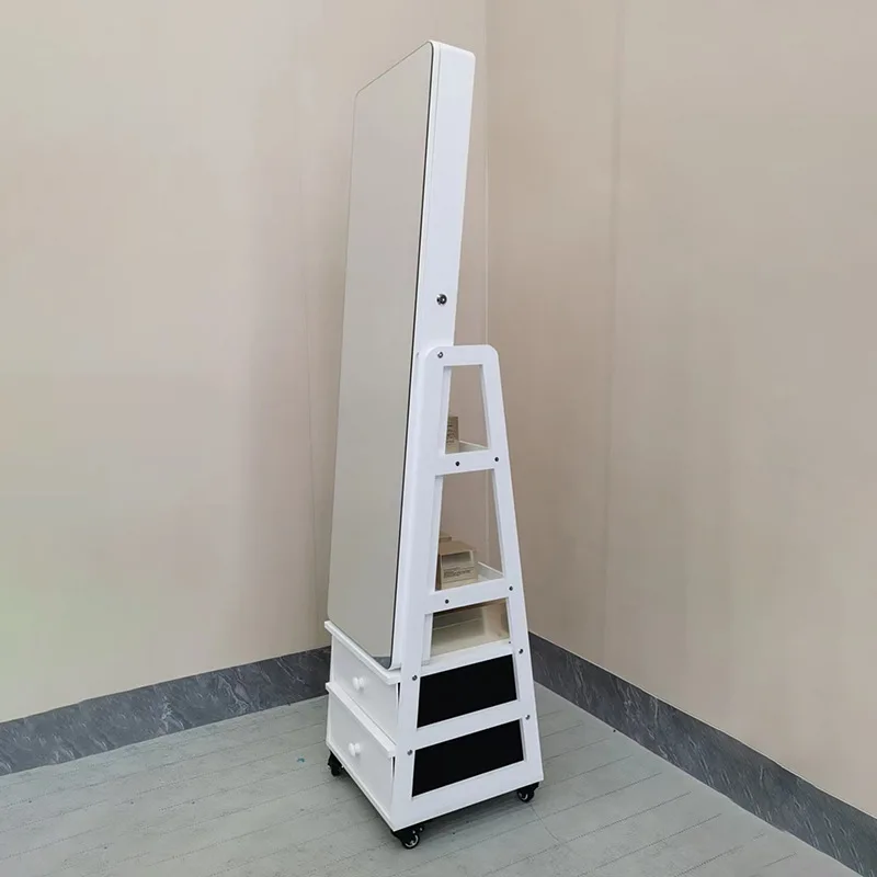 Wooden full-body floor to ceiling mirror, jewelry cabinet, storage, household, bedroom, storage, with pulley.
Wooden full-body floor to ceiling mirror, jewelry cabinet, storage, household, bedroom, storage, with pulley.