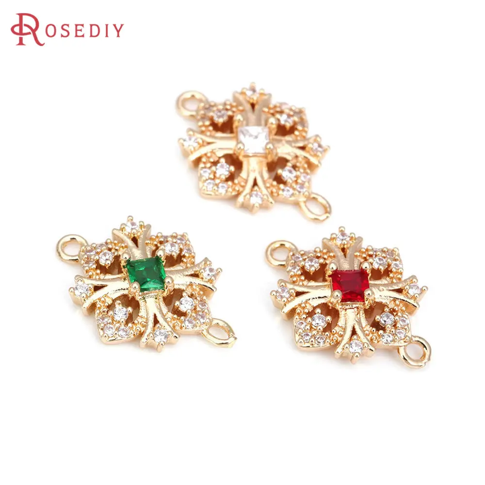 10PCS 18K Gold Color Brass Zircon 2 Holes Snowflake Connect Charms Pendants High Quality Jewelry Making Diy Accessories
10PCS 18K Gold Color Brass Zircon 2 Holes Snowflake Connect Charms Pendants High Quality Jewelry Making Diy Accessories