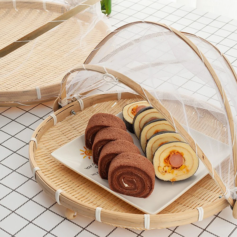 Bamboo Food Serving Tent Natural Handcraft Tray Mesh Food Storage Basket Meal Table Serve Cover
Bamboo Food Serving Tent Natural Handcraft Tray Mesh Food Storage Basket Meal Table Serve Cover