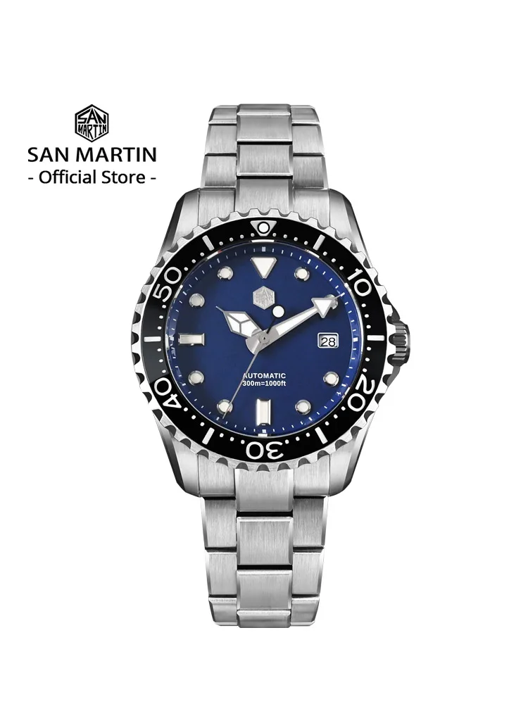 San Martin New 40mm Diver Watch YN55 Enamel Dial Classic Luxury Men Automatic Mechanical Watches Sapphire Waterproof 300m SN0009
San Martin New 40mm Diver Watch YN55 Enamel Dial Classic Luxury Men Automatic Mechanical Watches Sapphire Waterproof 300m SN0009