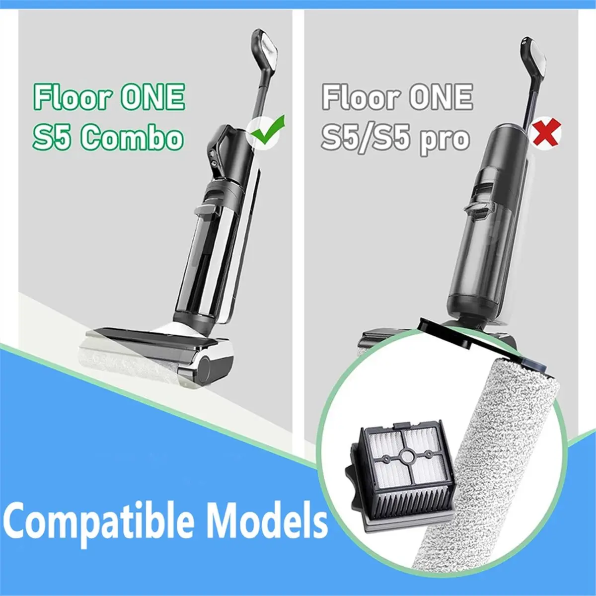 (A61K) For Tineco Floor ONE S5 Combo / 2.0slim Cordless Wet Dry Brush Roller and HEPA Filter Vacuum Cleaner Replacement Parts
(A61K) For Tineco Floor ONE S5 Combo / 2.0slim Cordless Wet Dry Brush Roller and HEPA Filter Vacuum Cleaner Replacement Parts
