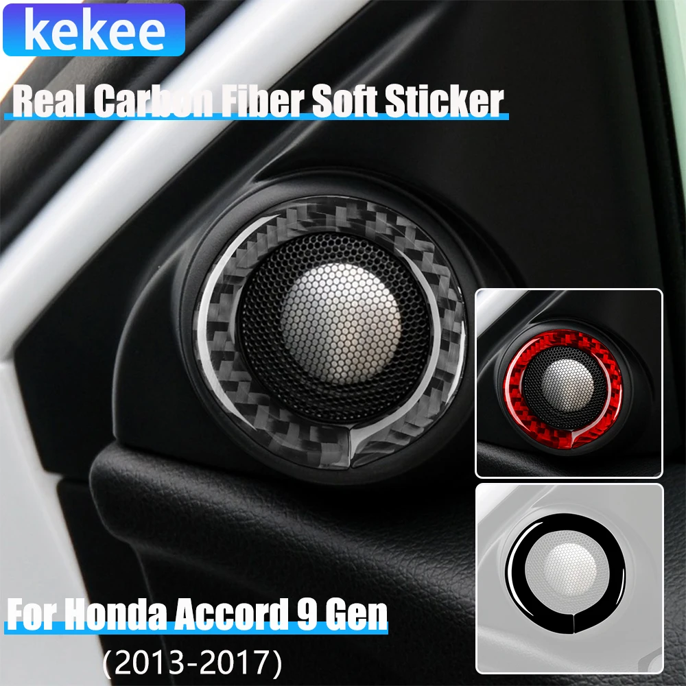 Real Carbon Fiber Car Accessories A-pillar Speaker Ring Interior Cover Soft Sticker For Honda Accord 9th Gen 2014 2015 2016 2017
Real Carbon Fiber Car Accessories A-pillar Speaker Ring Interior Cover Soft Sticker For Honda Accord 9th Gen 2014 2015 2016 2017