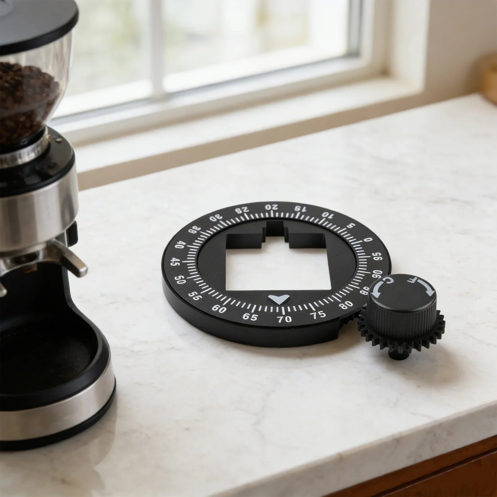 Precision Grinder For Dial Scale Plate Made Of ABS Plastic For Eureka Mignon Specialita And Related Grinder Models
Precision Grinder For Dial Scale Plate Made Of ABS Plastic For Eureka Mignon Specialita And Related Grinder Models
