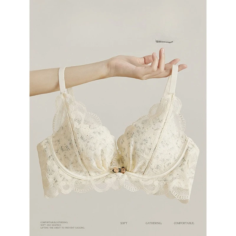 Romantic Retro Cream Rose Full Lace Print Bra,Wireless Support Small Bust Push Up,Sexy Breathable Daily Intimates for Young Girl
Romantic Retro Cream Rose Full Lace Print Bra,Wireless Support Small Bust Push Up,Sexy Breathable Daily Intimates for Young Girl