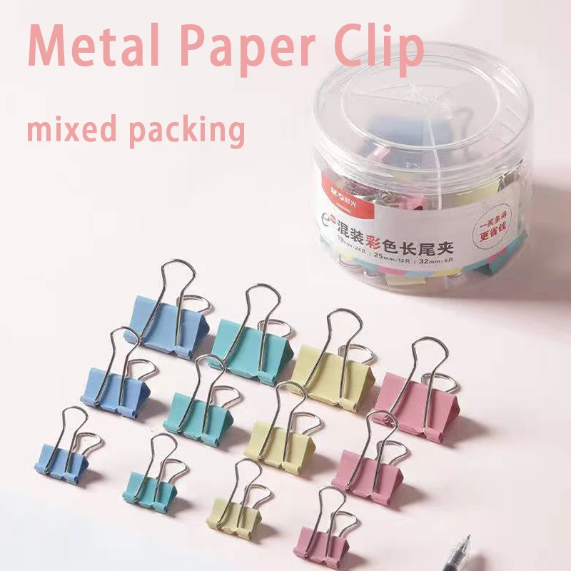 M&G Long-Tail Clips, mixed pack, available in various sizes and colors, suitable for students and office document organization
M&G Long-Tail Clips, mixed pack, available in various sizes and colors, suitable for students and office document organization